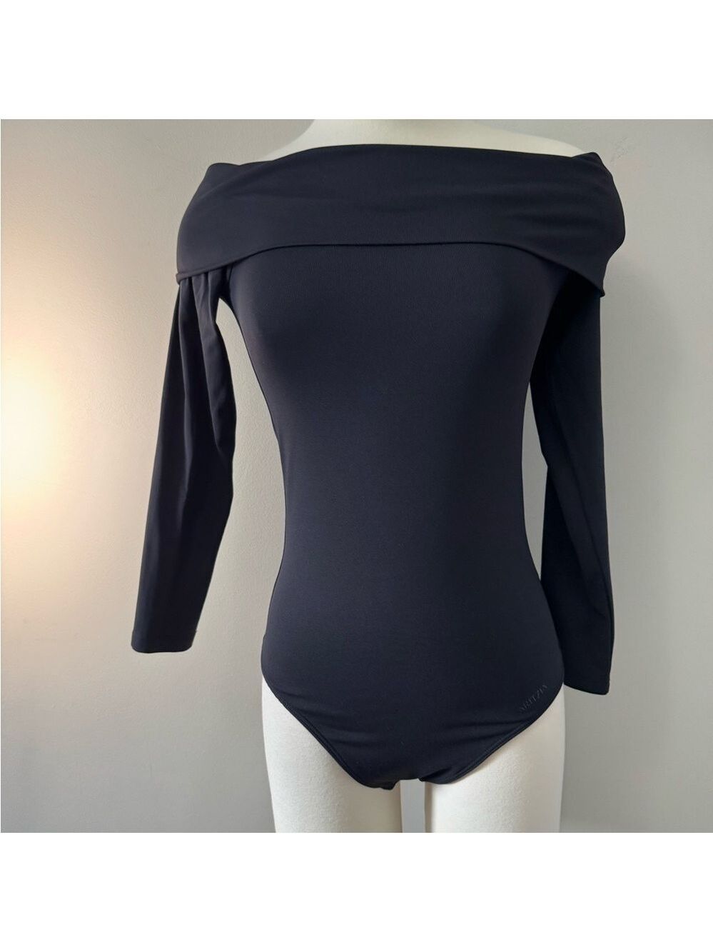 Aritzia Contour Black Off-Shoulder Bodysuit Medium - Picture 2 of 10